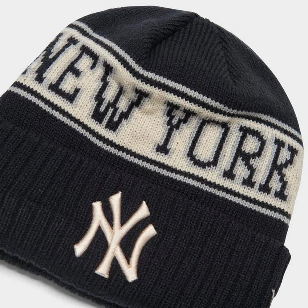 New Era New York Yankees MLB Retro Beanie Hat Navy (60588613) - Picture 3 of 5